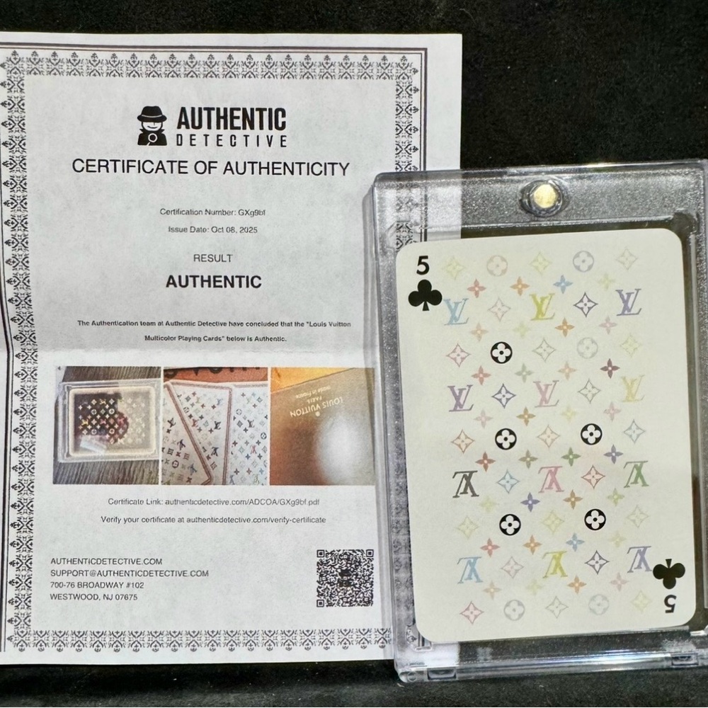 Authentic Louis Vuitton Multicolor Monogram Playing Card Collectors